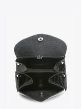 Portemonnee Croco Vernis Leder Paul marius Zwart croco vernis GUSTACRV-vue-porte